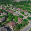 Aerial photo of residential neighborhood in Austin, TX